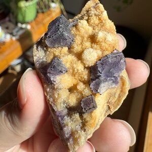 Purple fluorite specimen